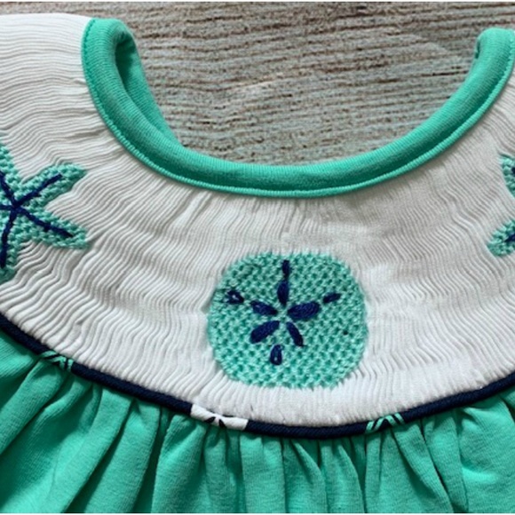 Knit Cotton Smocked Beach Set - Picture 2 of 2